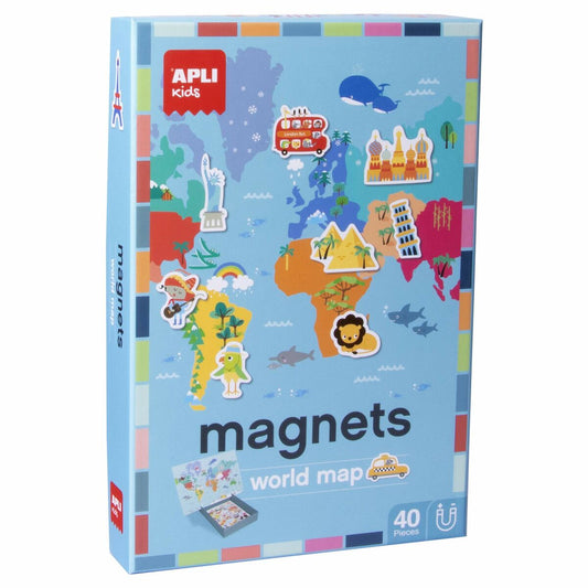 Gioco Magnetico Apli World Map Multicolore